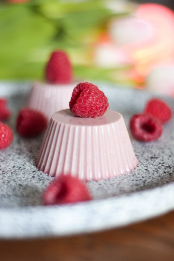 wegańska malinowa pana cotta