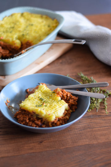 zapiekanka ziemniaczana z soczewicą